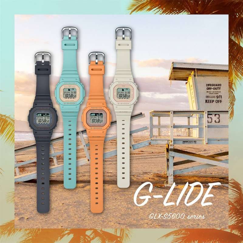 Casio G-Lide Light Blue 100m Standard Digital Women's Watch | GLX-S5600-3DR