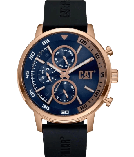 CAT Black Silicone Blue Dial Men's Watch | AK.199.21.629