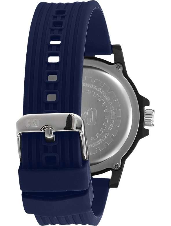 CAT Groovy White Dial with Blue Silicone Strap Men's Watches | LF.111.26.236