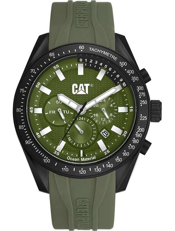 CAT Oceania Multi Olive Green Dial Men's Watch | LQ.169.21.821