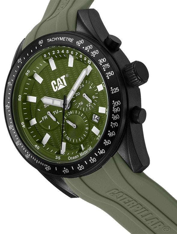 CAT Oceania Multi Olive Green Dial Men's Watch | LQ.169.21.821