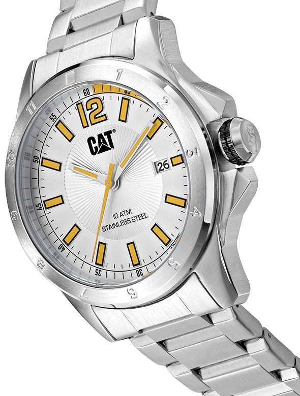 CAT Stainless Steel Big Twist 24 White Dial Men's Watch | YW.141.11.237