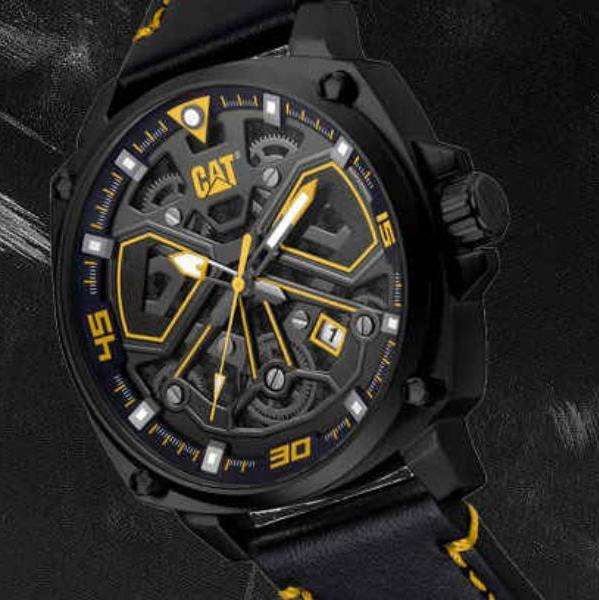 CAT Tokyo Black Yellow Chronograph Men's Watch | AJ.161.34.127