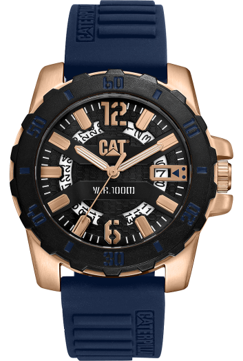 CAT Steel Barricade Blue & Rose Gold Mens Watch | AR.191.26.639