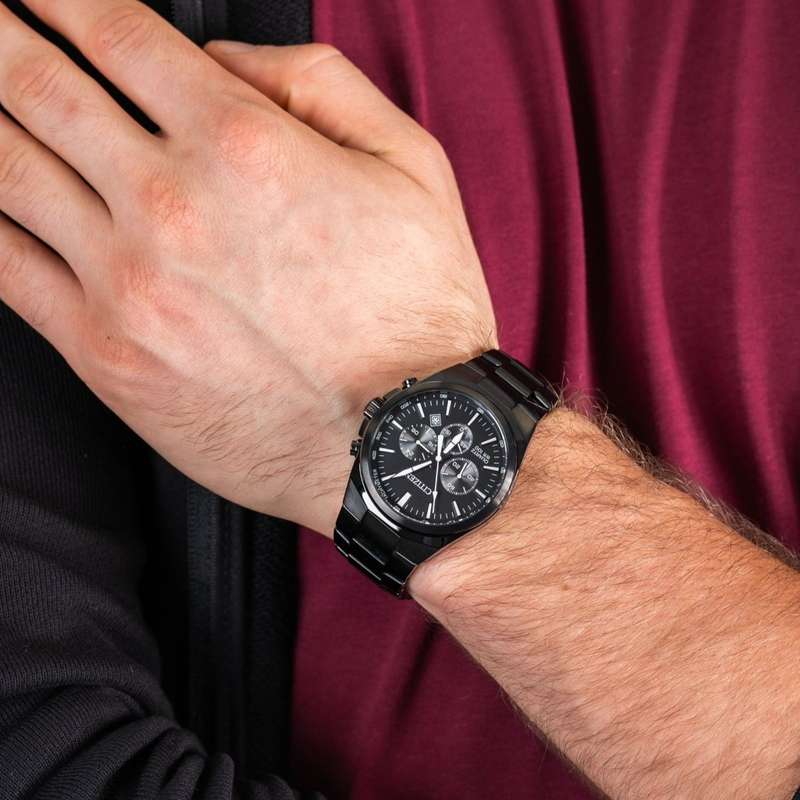 Citizen Quartz Chronograph Black Stainless Steel Men's Watch | AN8175-55E