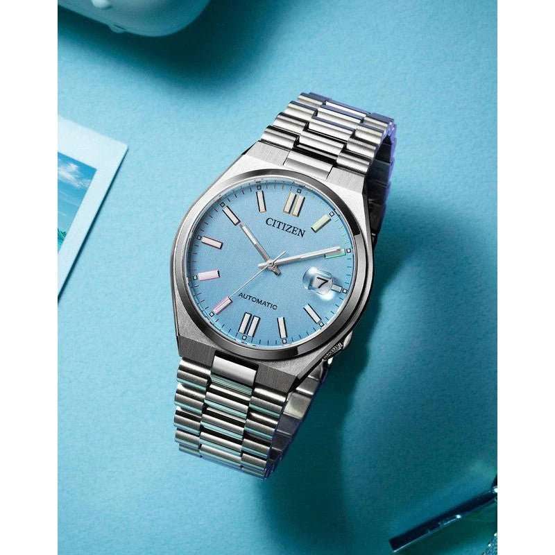 Citizen Tsuyosa Stainless Steel Automatic Blue Dial Men's Watch | NJ0151-53L