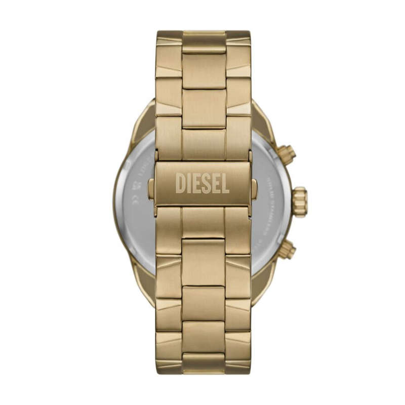 Diesel Spiked Black Dial Gold-Tone Stainless Steel Men's Watch | DZ4678
