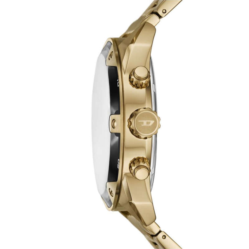 Diesel Spiked Black Dial Gold-Tone Stainless Steel Men's Watch | DZ4678
