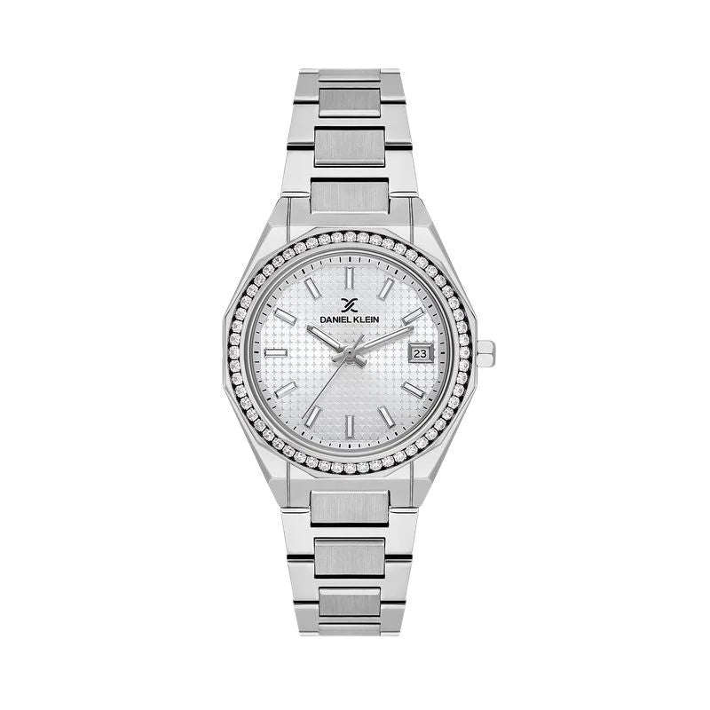 Daniel Klein Premium Silver Dial Three Hands Woman's Watch | DK113716-1