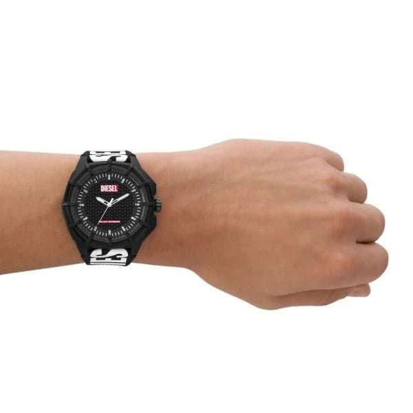 Diesel Framed Solar-Powered Black rPET Men's Watch | DZ4654