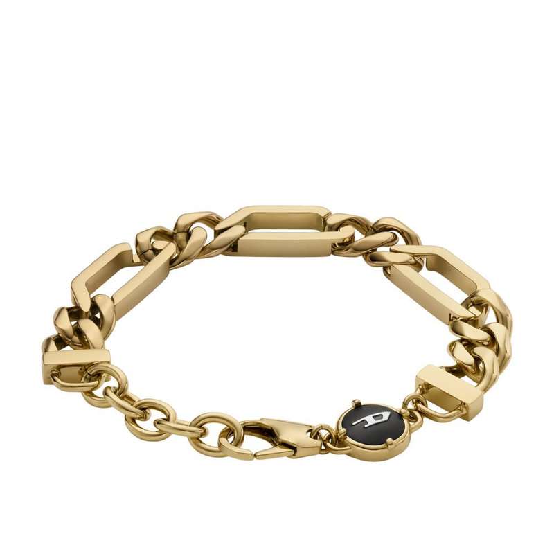 Diesel Gold-Tone Stainless Steel Men's Chain Bracelet | DX1471710