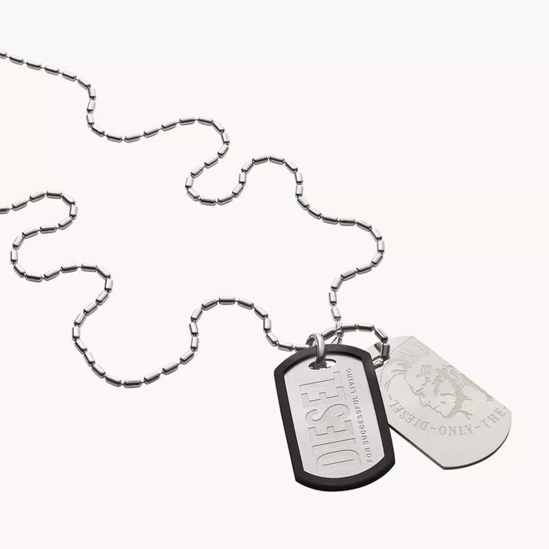 Diesel Silver Stainless Steel Men's Necklace | DX0011040