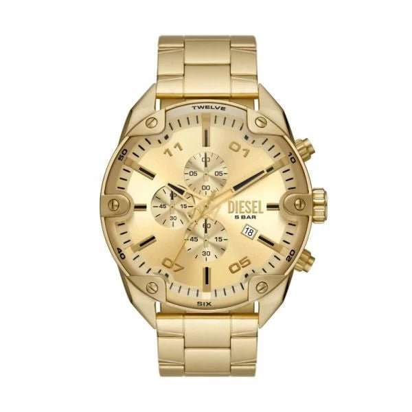 Diesel Spiked Chronograph Gold-Tone Stainless Steel Men's Watch | DZ4608
