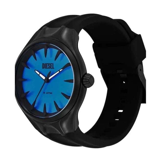 Diesel Streamline Three-Hand Black Silicone Men's Watch | DZ2203