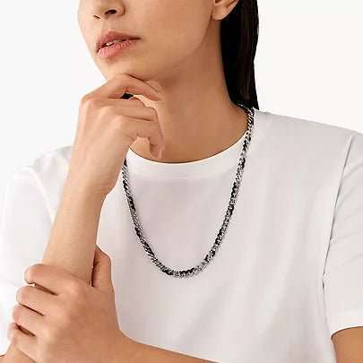 Diesel Two-Tone Stainless Steel Chain Unisex Necklace | DX1499931