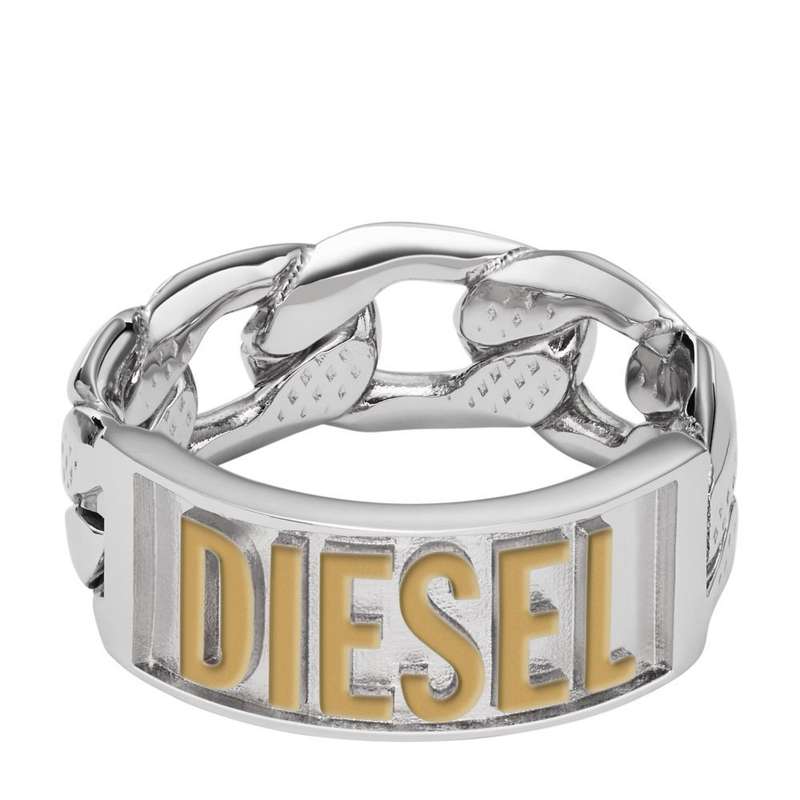 Diesel Two-Tone Stainless Steel Men's Band Ring | DX142093120