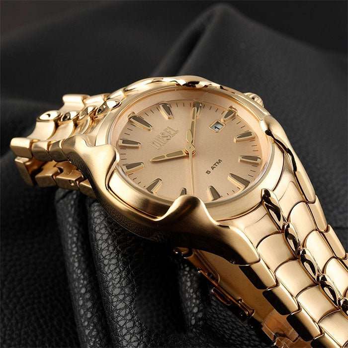 Diesel Vert Three-Hand Date, Gold-Tone Stainless Steel Men's Watch | DZ2186