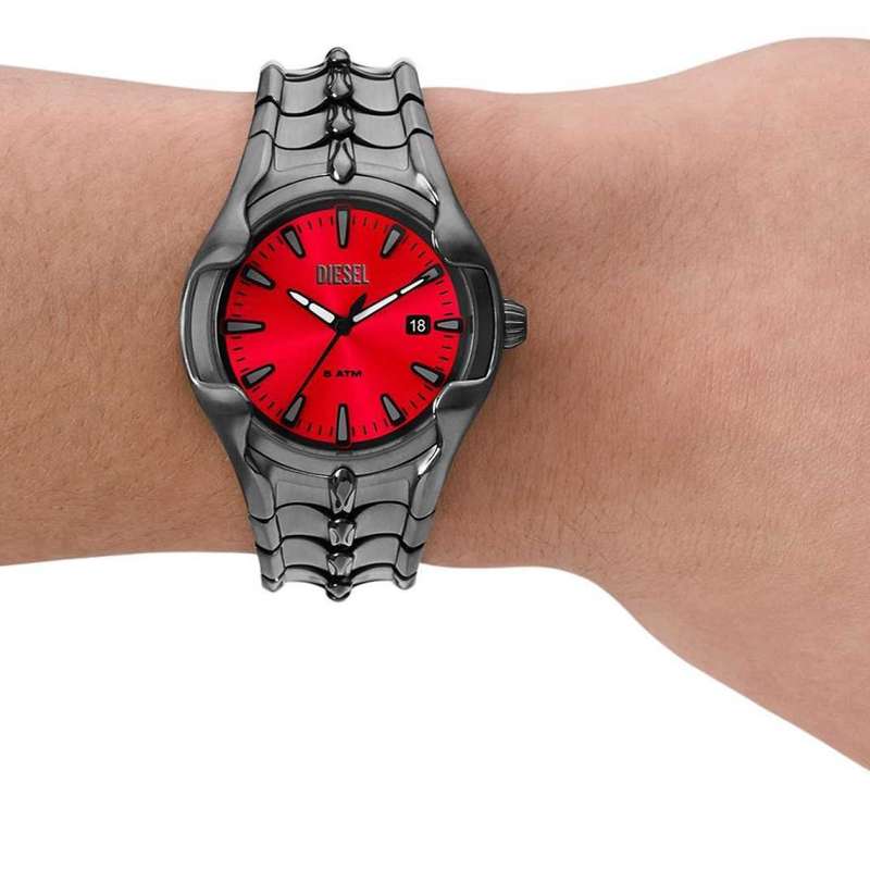 Diesel Vert Three-Hand Date Gunmetal Stainless Steel Men's Watch | DZ2199