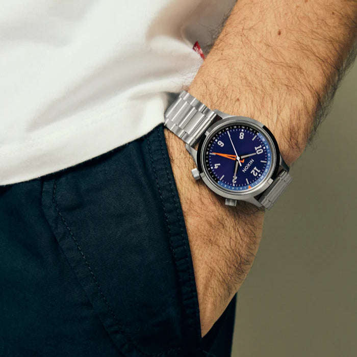 Nixon Drifter Blue Dial Stainless Steel Mens Watch | A14225289-00