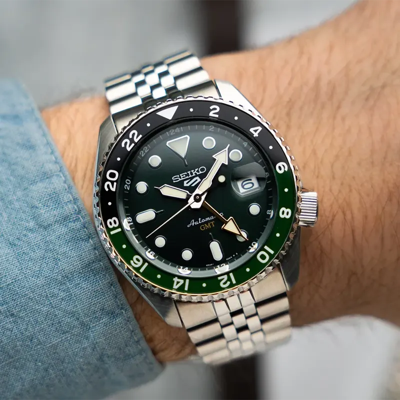 Seiko Automatic Green Dial Stainless Steel Men's Watch | SSK035K1