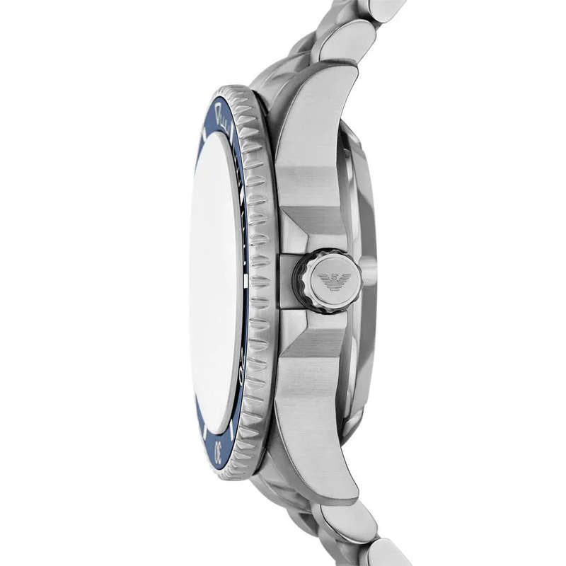 Emporio Armani Blue Sea Explorer Silver Stainless Steel Men's Watch | AR60090
