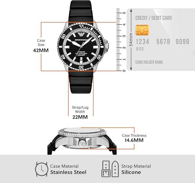 Emporio Armani Black Silicone Men's Watch | AR60078
