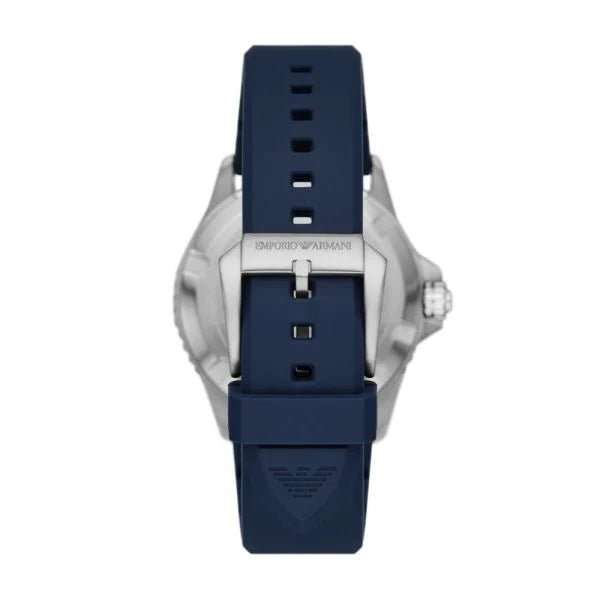 Emporio Armani GMT Dual Time Blue Silicone Men's Watch | AR11592