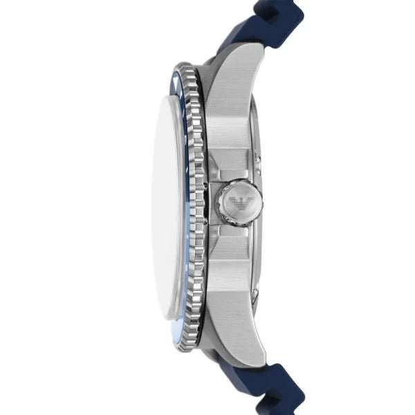 Emporio Armani GMT Dual Time Blue Silicone Men's Watch | AR11592
