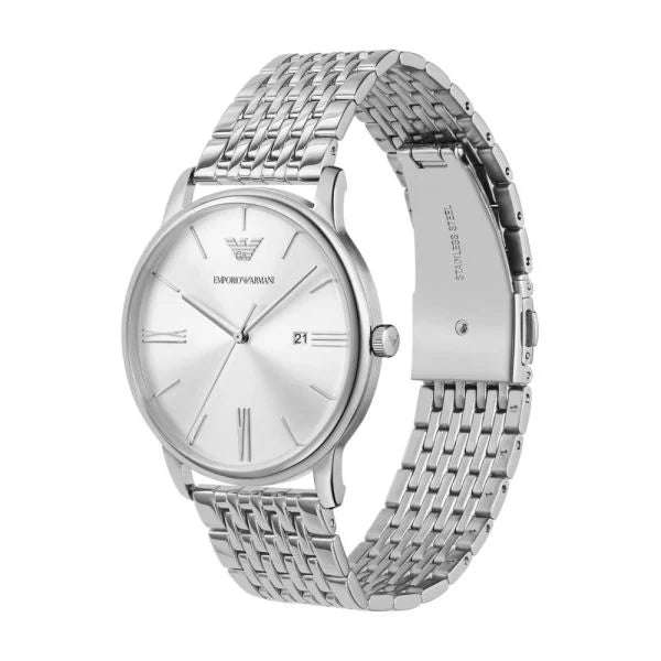 Emporio Armani Three-Hand Date Stainless Steel Men's Watch | AR11599