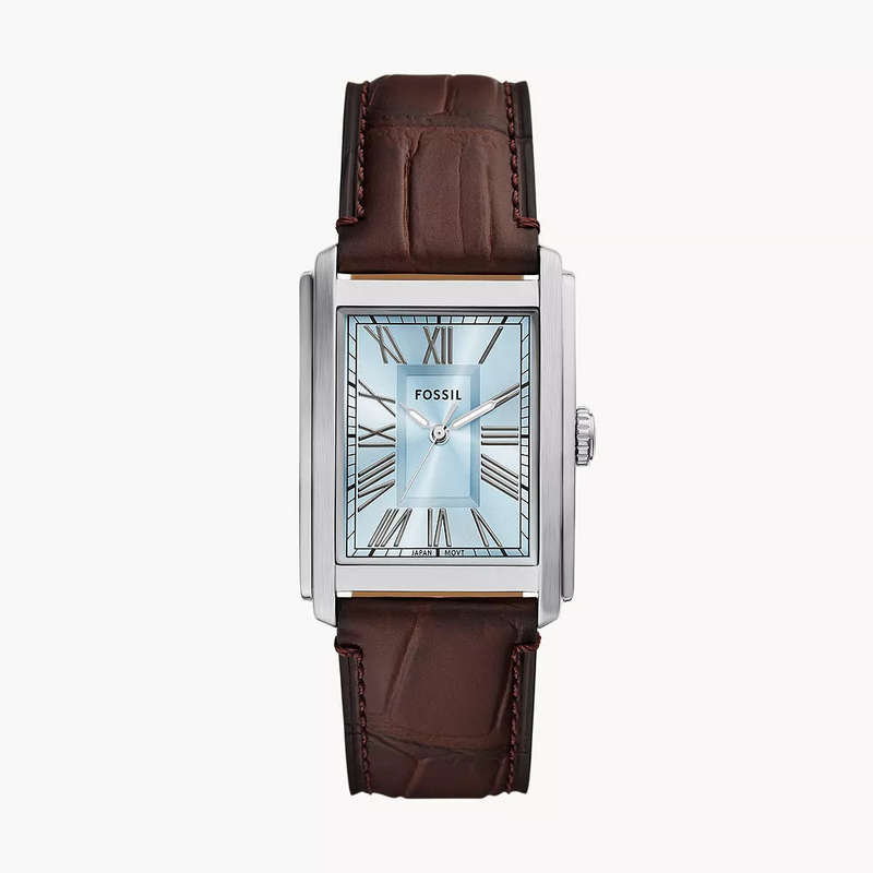 Fossil Carraway Three-Hand Brown Leather Watch | FS6110