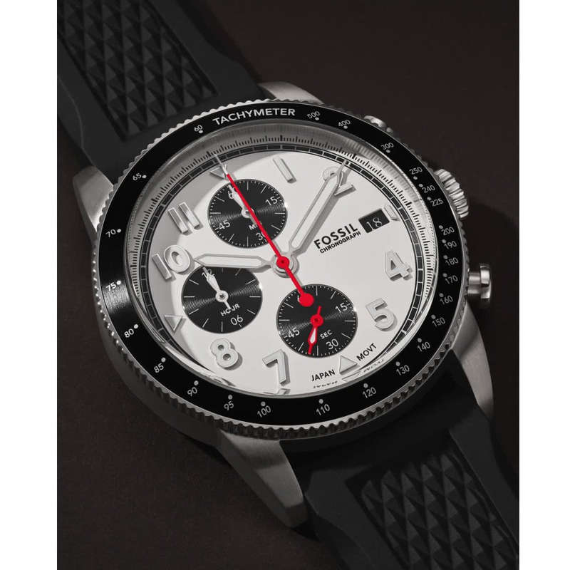 Fossil Black Silicone Men's Watch | FS6087
