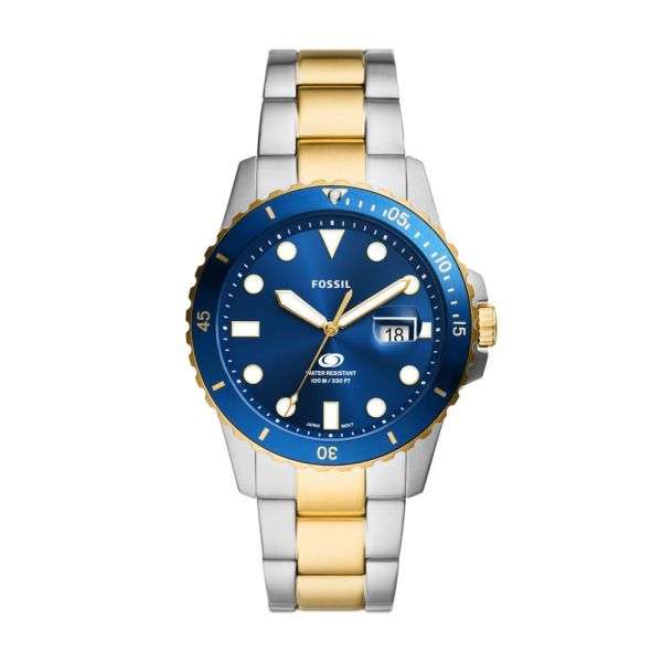 Fossil Blue Dive Three-Hand Date Stainless Steel Men's Watch | FS6034