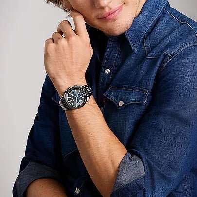 Fossil Everett Chronograph Gunmetal Stainless Steel Men's Watch | FS6107