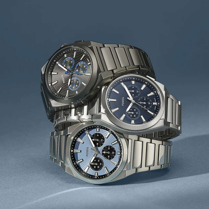 Fossil Everett Chronograph Gunmetal Stainless Steel Men's Watch | FS6107