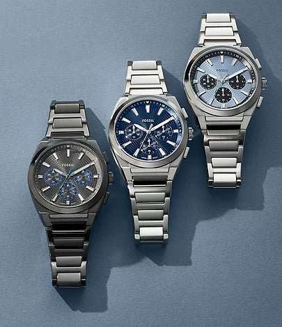 Fossil Everett Chronograph Gunmetal Stainless Steel Men's Watch | FS6107
