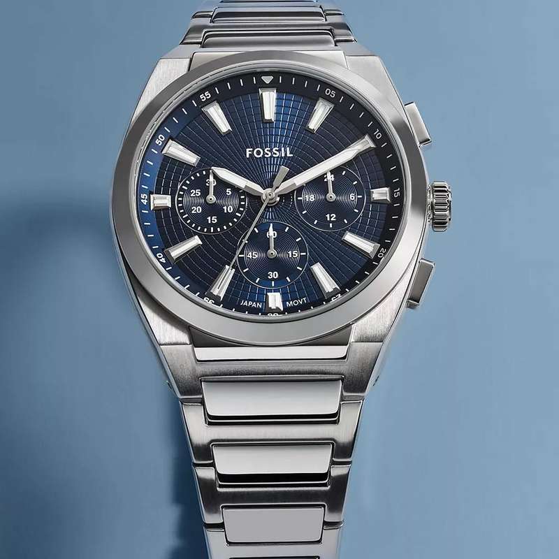 Fossil Everett Chronograph Stainless Steel Mens Watch | FS6104
