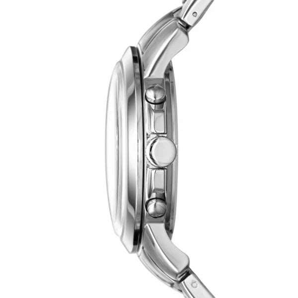 Fossil Grant Silver Round Stainless Steel Men's Watch | FS4736