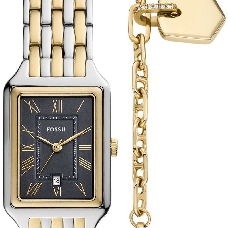 Fossil Grey Dual-Tone Stainless Steel Watch & Bracelet Set | ES5376SET