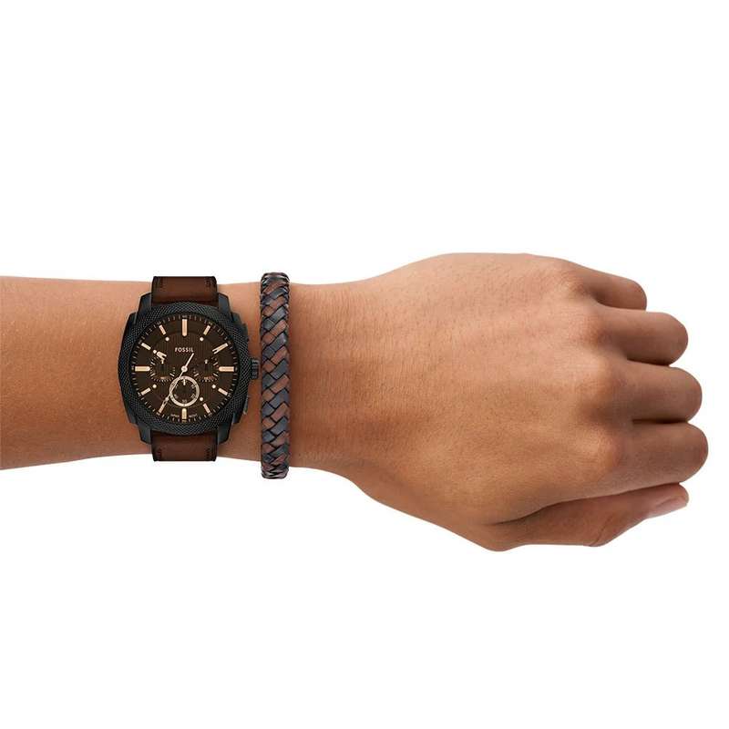Fossil Men's Chronograph Watch and Bracelet Gift Set | FS6102SET