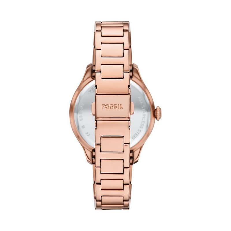 Fossil Metallic Analog Quartz Woman's Watch with Stainless Steel Strap | ES5394