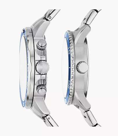 Fossil Multifunction Stainless Steel  His and Hers Watch Box Set | BQ2828SET