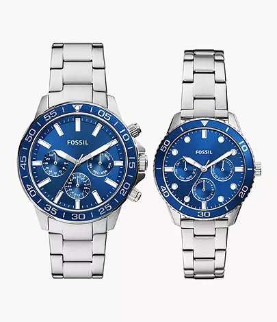 Fossil Multifunction Stainless Steel  His and Hers Watch Box Set | BQ2828SET