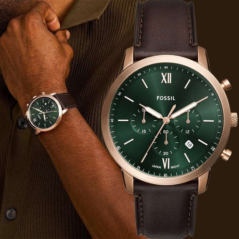Fossil Neutra Chronograph Brown Leather Mens Watch |  FS6073