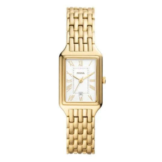 Fossil Raquel Three-Hand Date Gold-Tone Stainless Steel Women Watch | ES5220