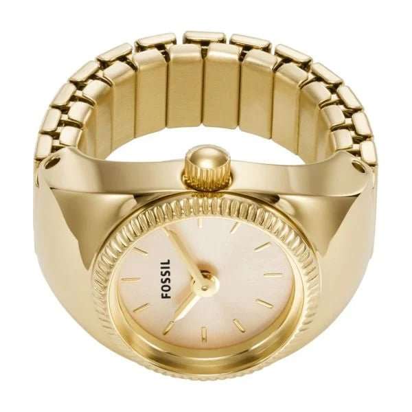 Fossil Two-Hand Gold-Tone Stainless Steel Women's Ring Watch | ES5246