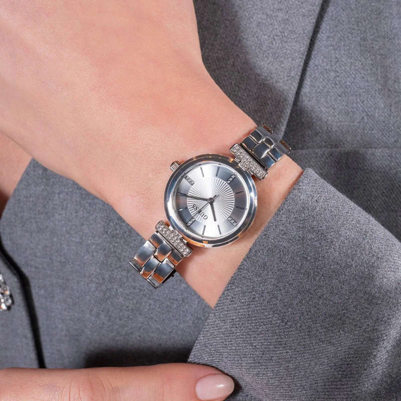 GUESS Stainless Steel Silver Dial Womens Watch | GW0762L1