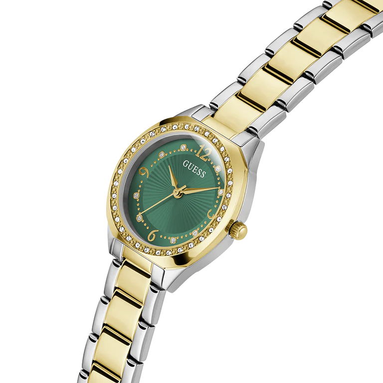 GUESS  Two-Tone Green Dial Womens Watch | GW0767L4
