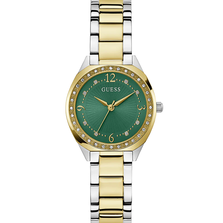 GUESS  Two-Tone Green Dial Womens Watch | GW0767L4