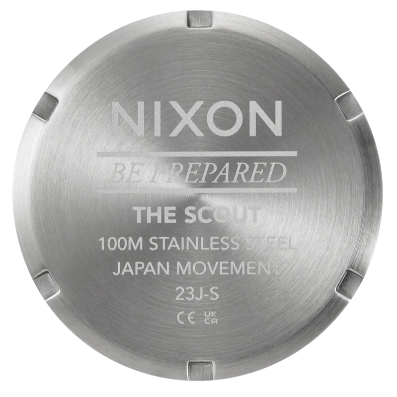 Nixon Scout Silver Charcoal Unisex Watch | A14095258-00