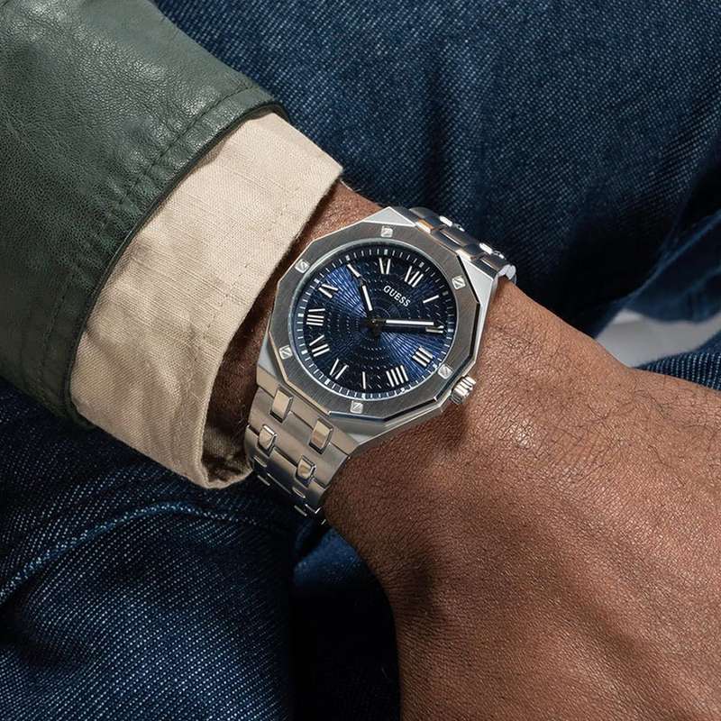 Guess Blake Silver Stainless Steel Men's Watch | GW0575G4